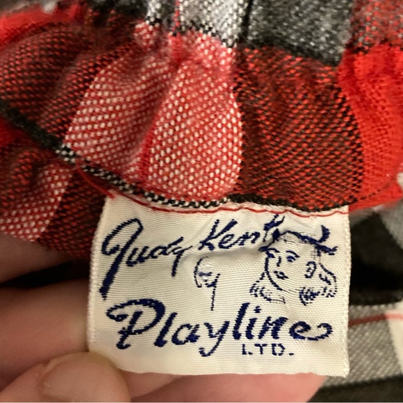 Authentic 50s/60s plaid A-line skirt - Picture 3 of 7